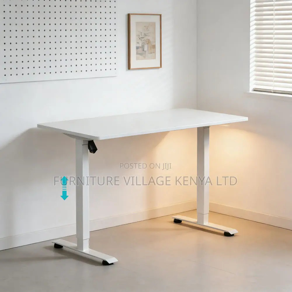 White Electric Height Adjustable Imported Gaming Desk