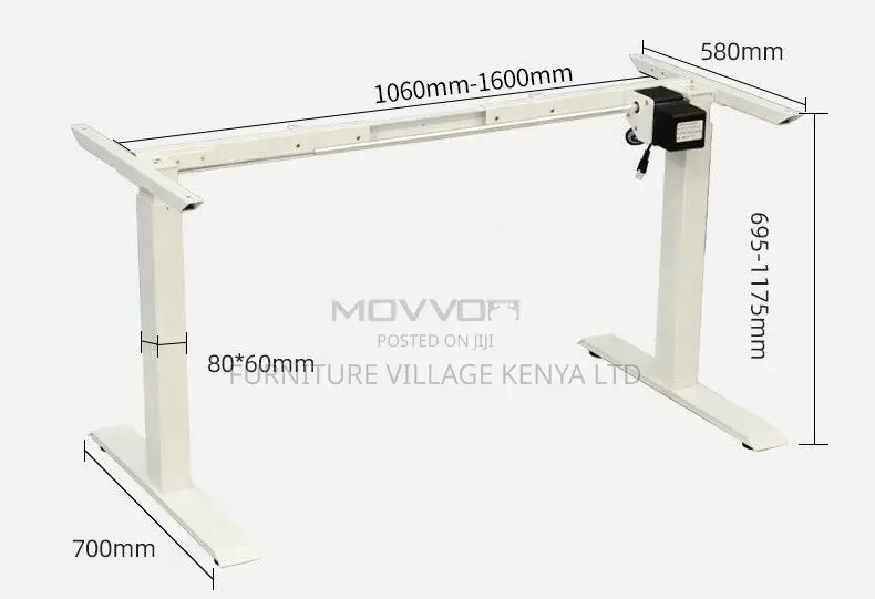 White Electric Height Adjustable Imported Gaming Desk