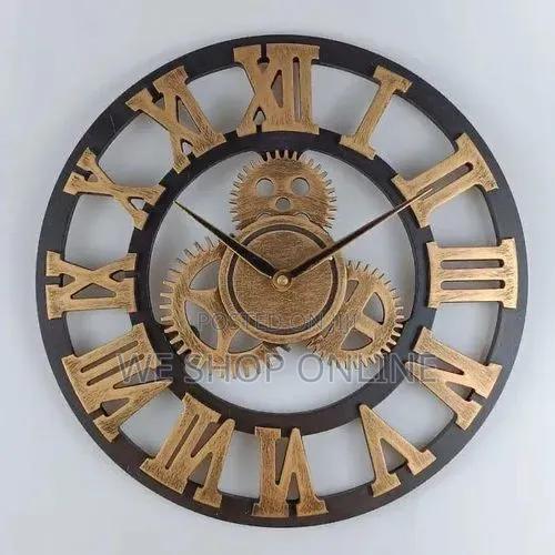 Roman Vintage Gear Wall Clock 60cm