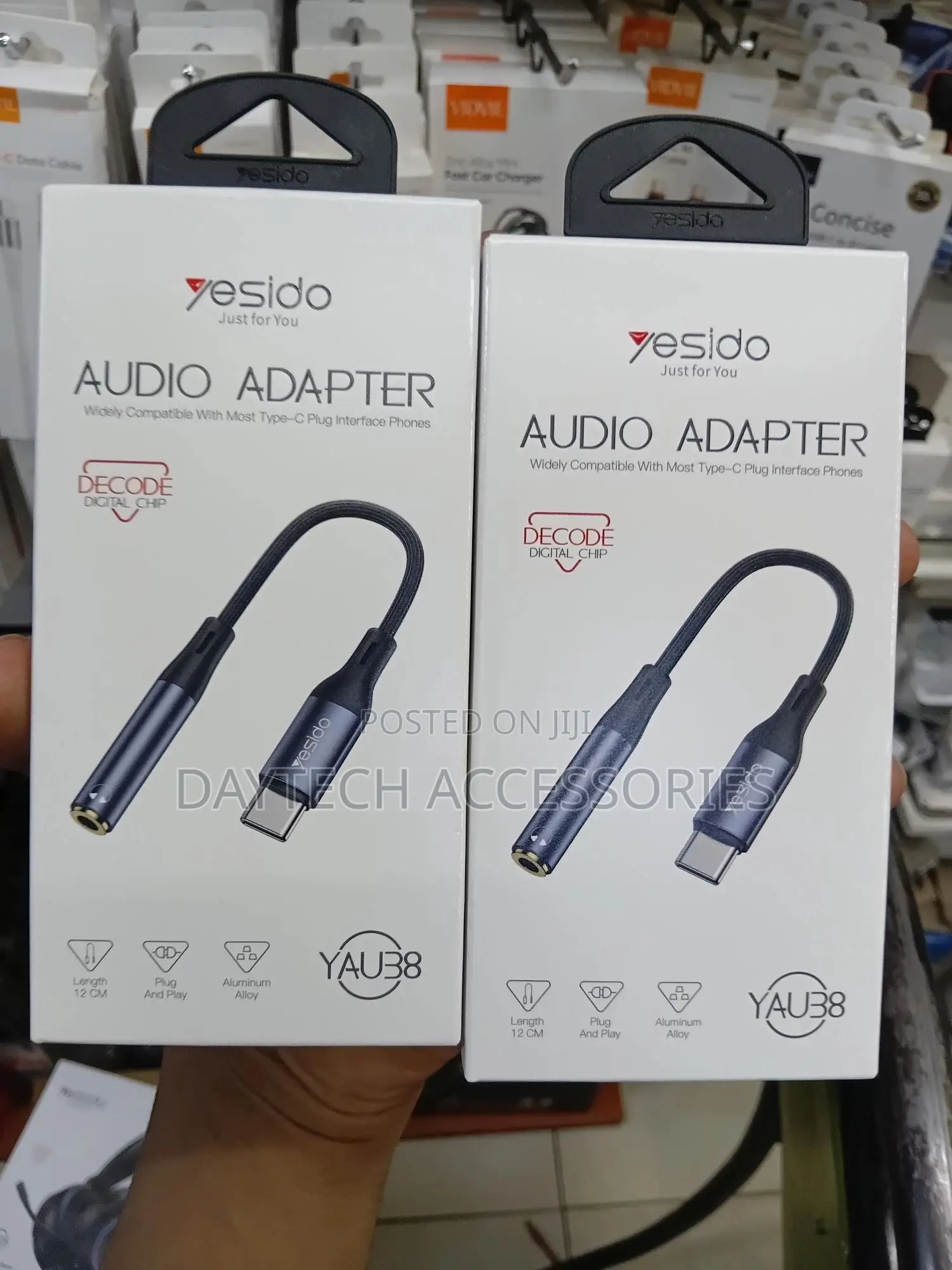 The Yesido Yau38 Type-C to 3.5mm Audio Adapter.