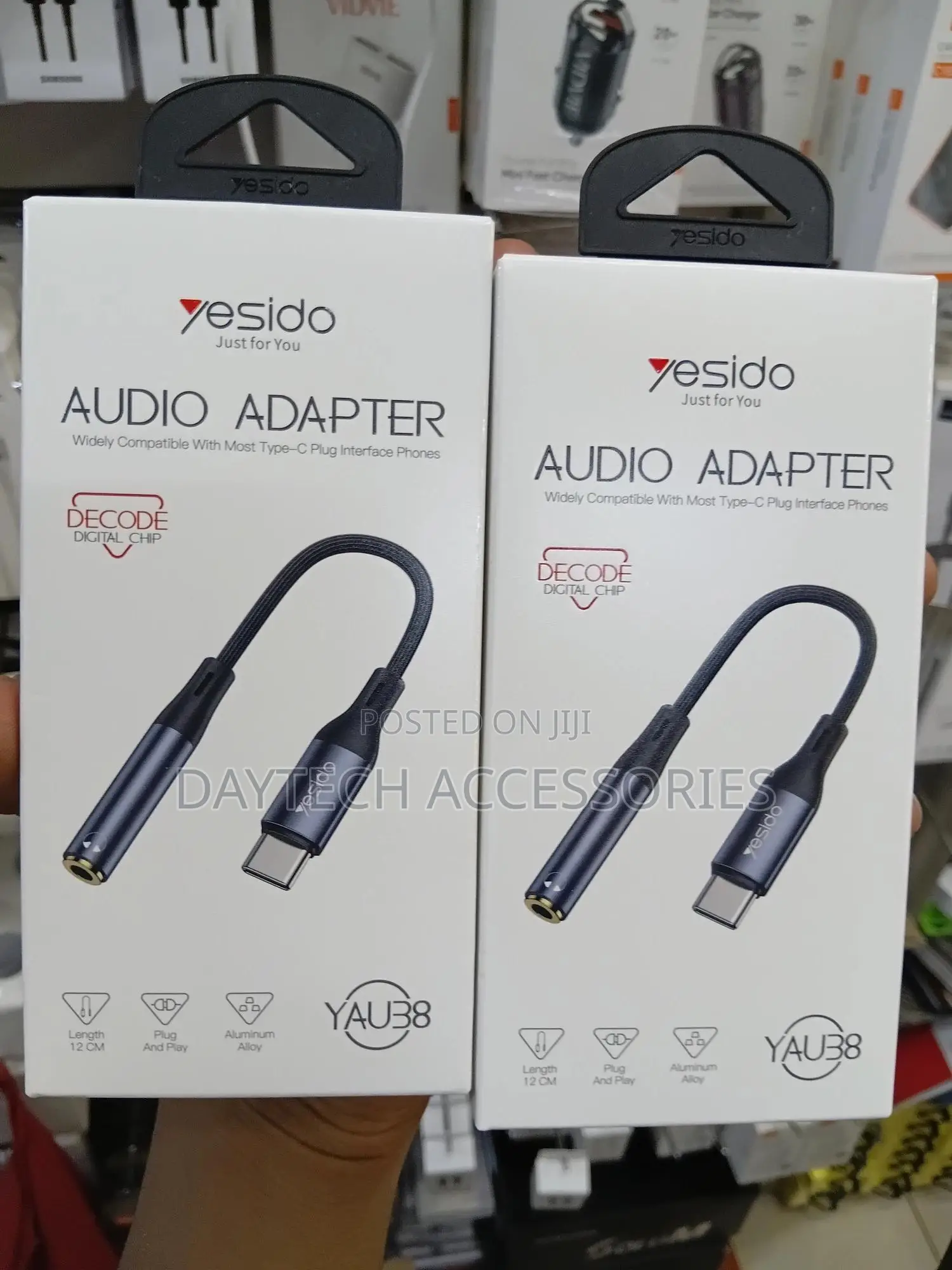 The Yesido Yau38 Type-C to 3.5mm Audio Adapter.