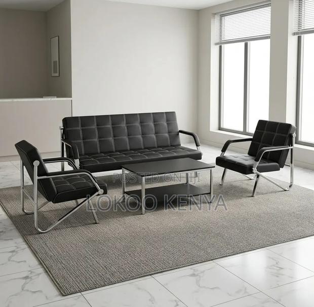 Sofas; 5 Seater Modern Designed Leather Reception Sofas