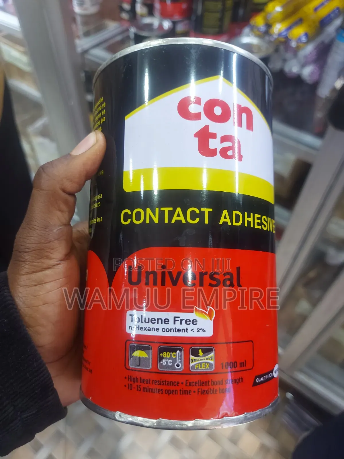 1-Liter Container of Conta Universal Contact Adhesive.