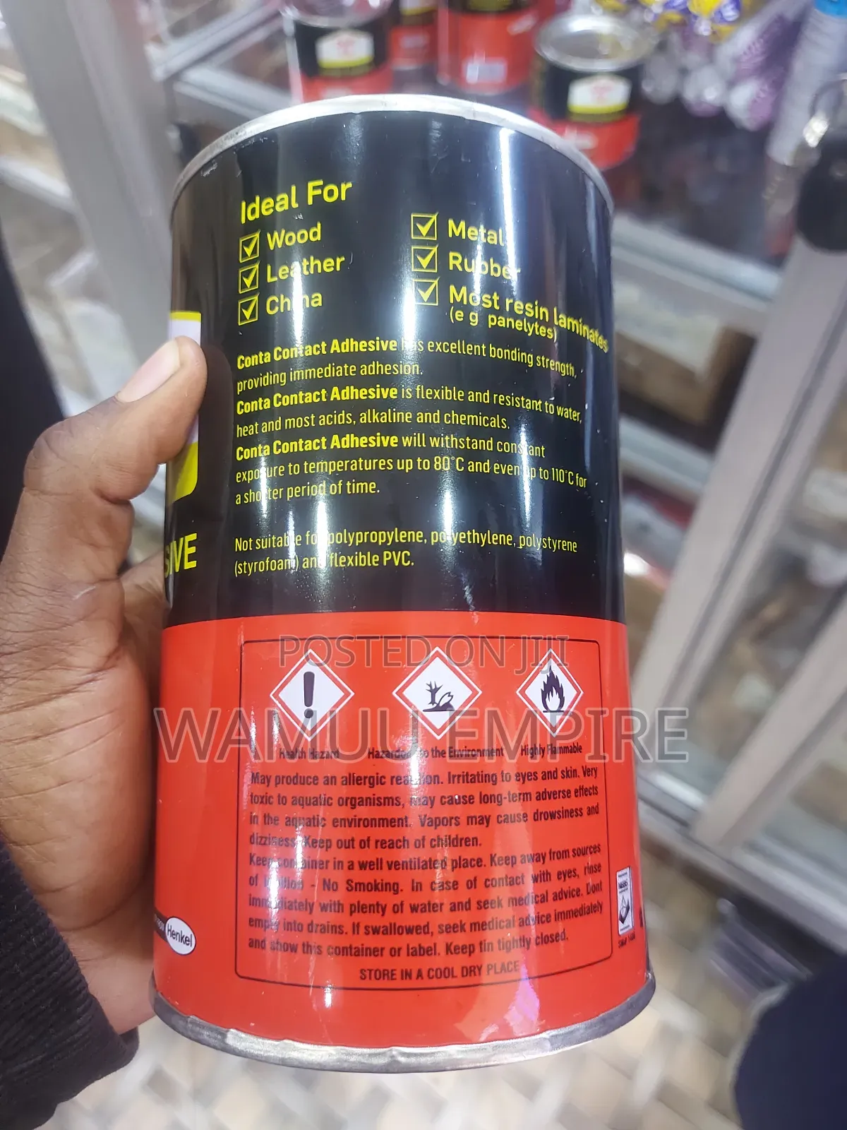 1-Liter Container of Conta Universal Contact Adhesive.