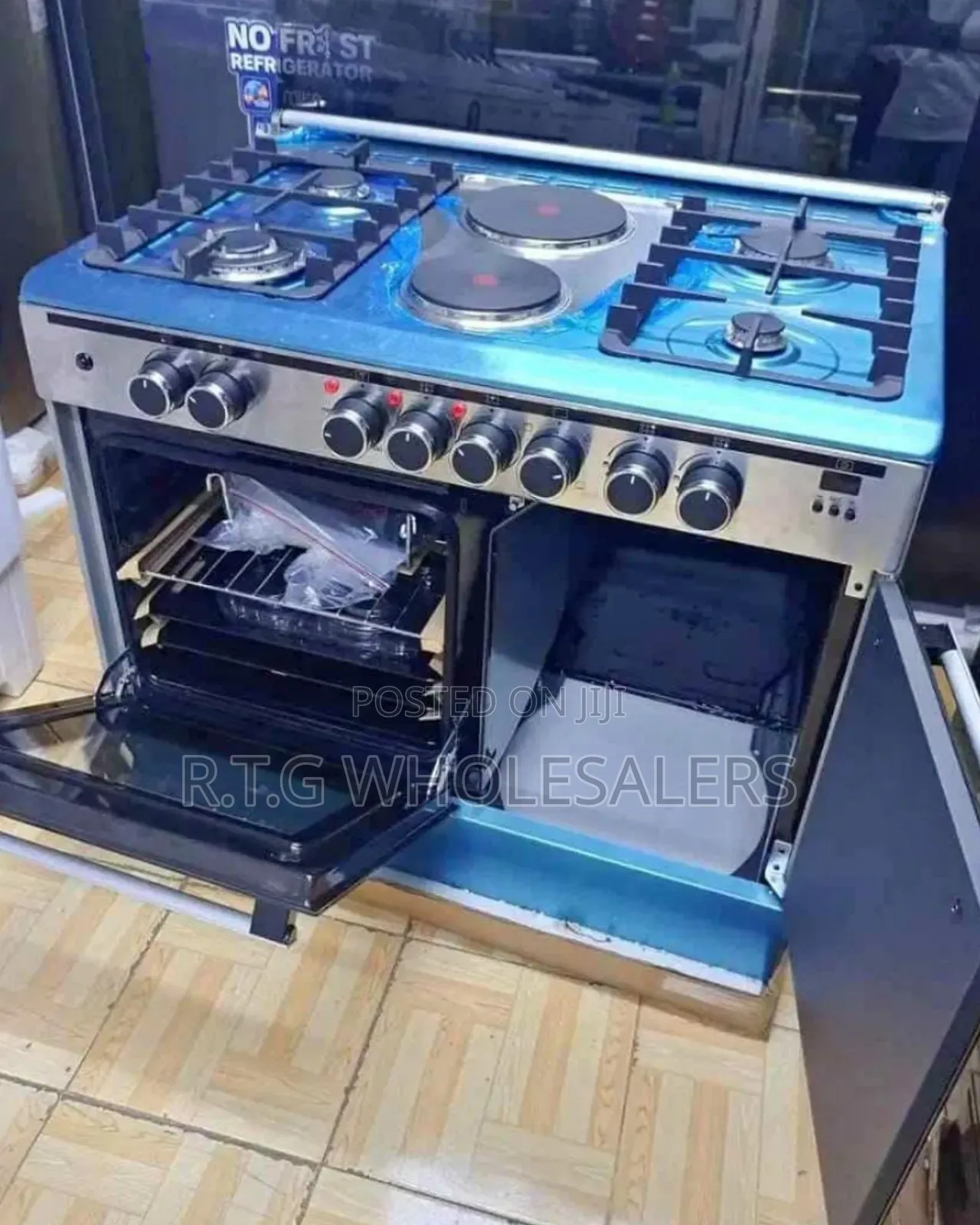 Haier 60x90 4+2 Standing Cooker With Gas Compartment