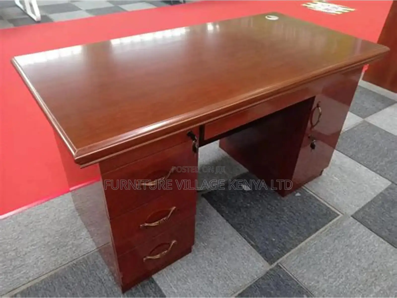1.4 Meters Mahogany Executive Study Desk