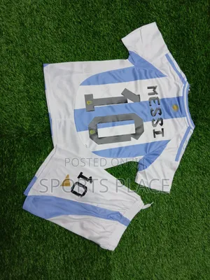 Lionel Messi Argentina Home Jersey- Kids Set