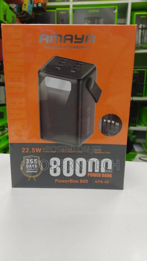 Amaya Powerbox 800 Apb-80 80000mah, 22.5w Pd Fast Charging Powerbank - thumbnail 2