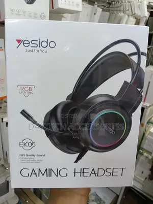 Yesido Ek05 Usb Wired RGB Light Gaming Headset With Mic (Black)
