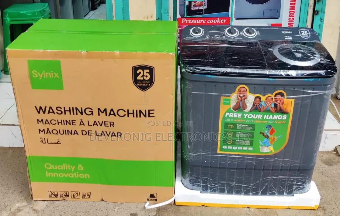 *Synix Washing Machine 10kg Twin Tub