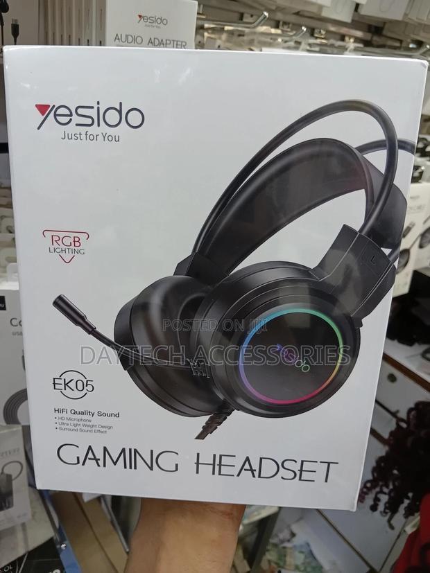 Yesido Ek05 Usb Wired RGB Light Gaming Headset With Mic - thumbnail 2