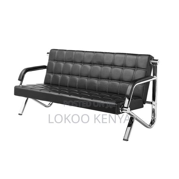Sofas; 5 Seater Modern Designed Leather Reception Sofas - thumbnail 5