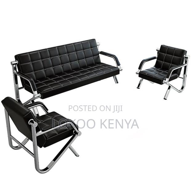 Sofas; 5 Seater Modern Designed Leather Reception Sofas - thumbnail 6