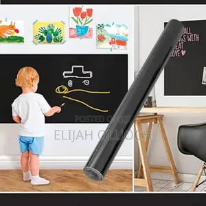 *Self Adhesive Blackboard Sticker With 5pcs Chalks-