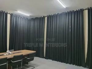 Executive Black Window Curtains