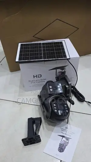 Solar Wifi Camera Dual Lens Outdoor Security CCTV PTZ Camera