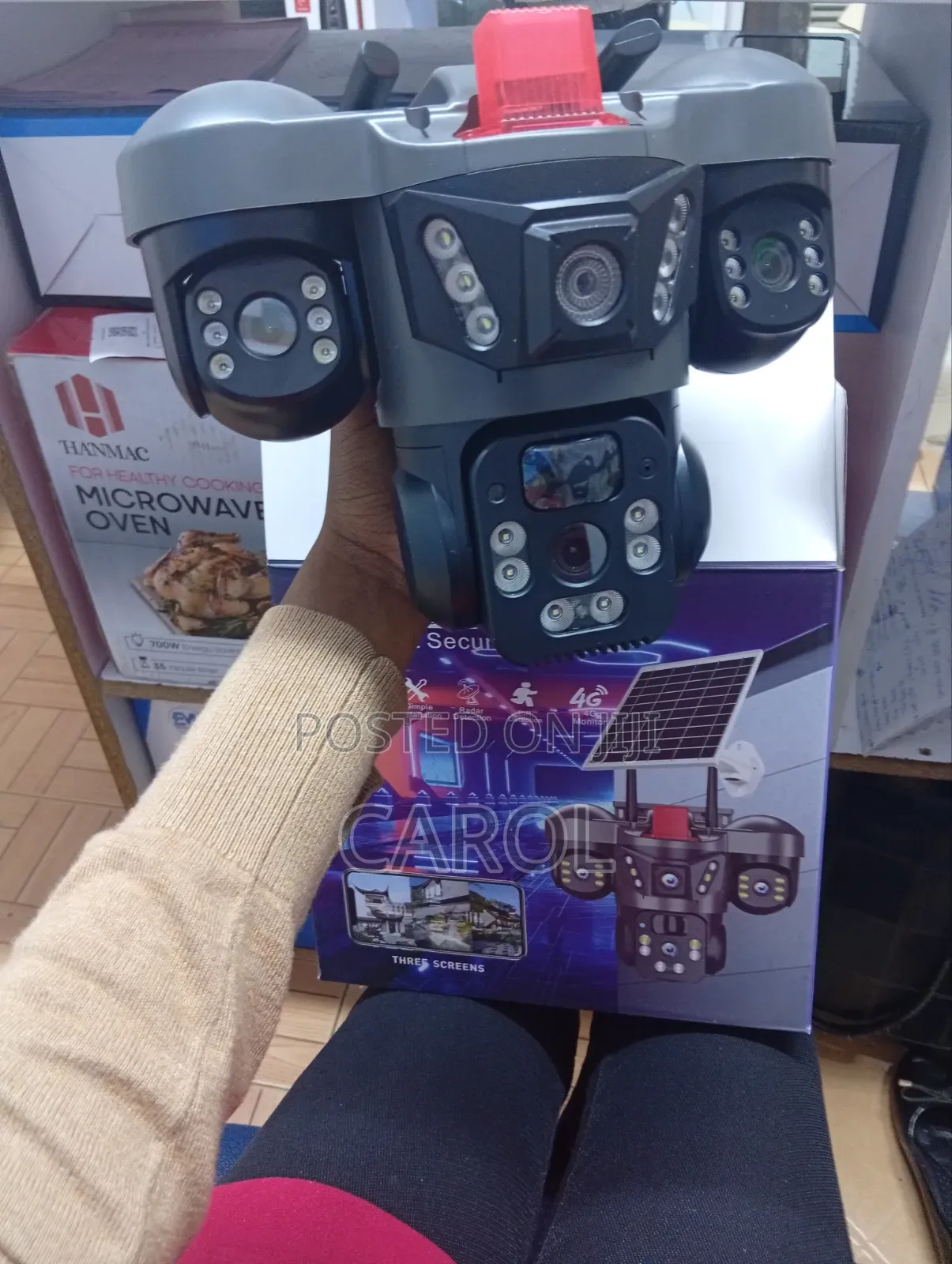 3 Lens PTZ CCTV Camera