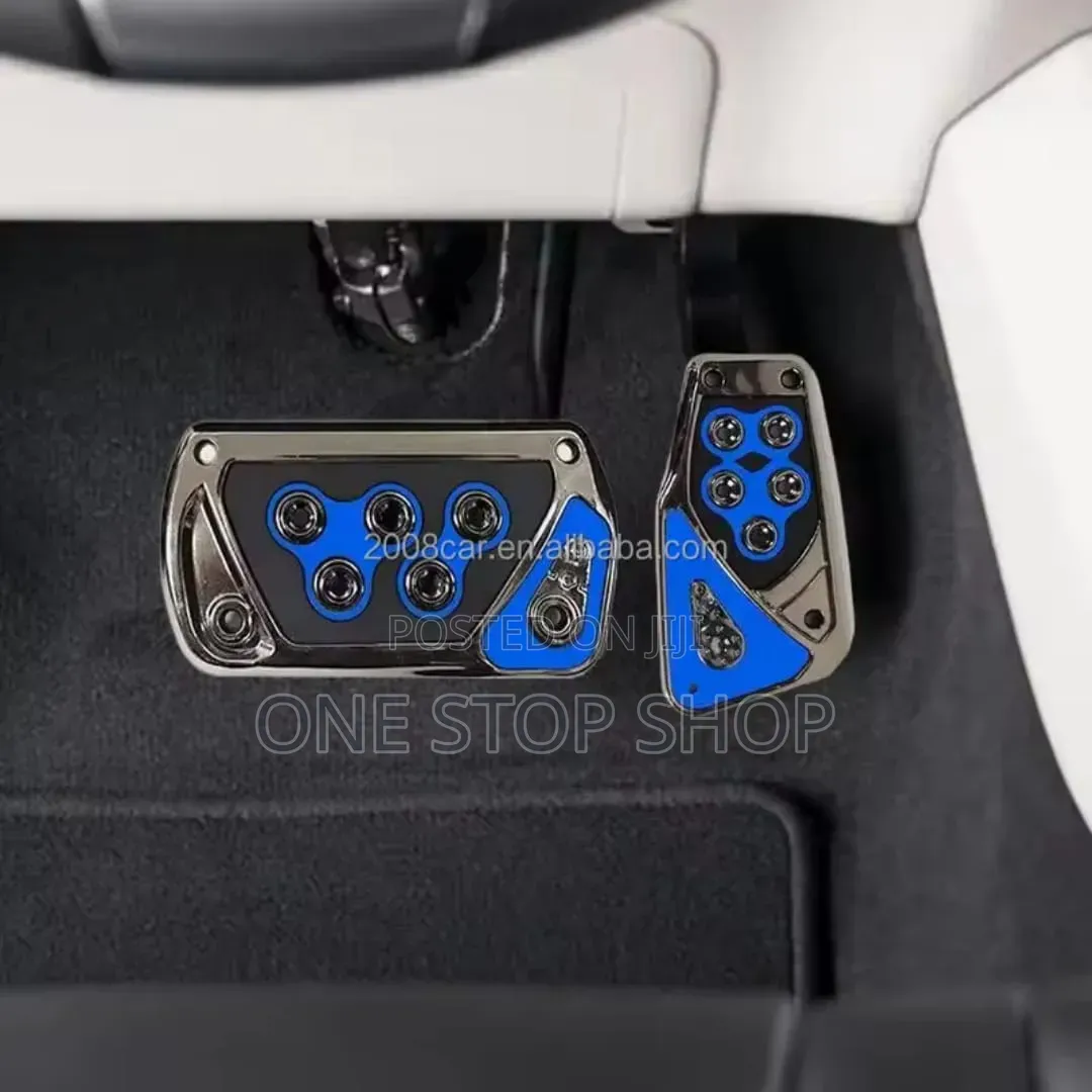 High Abs Plastic Blue Antislip Automatic Pedal Covers With Firmer Grip