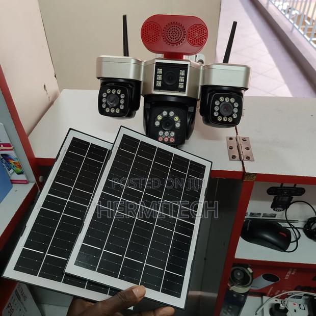 High Quality 4lens CCTV Surveillance Camera Dua Panel Solar Panels 4g - thumbnail 2