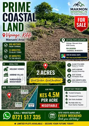 Land in Vipingo Mavueni Kilifi