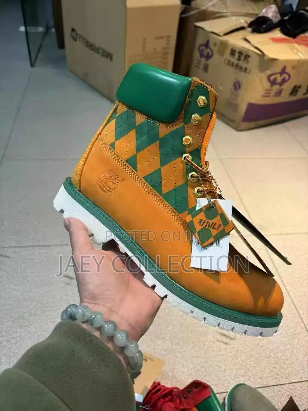 Timberland Style Boots With Supreme Inspired Design