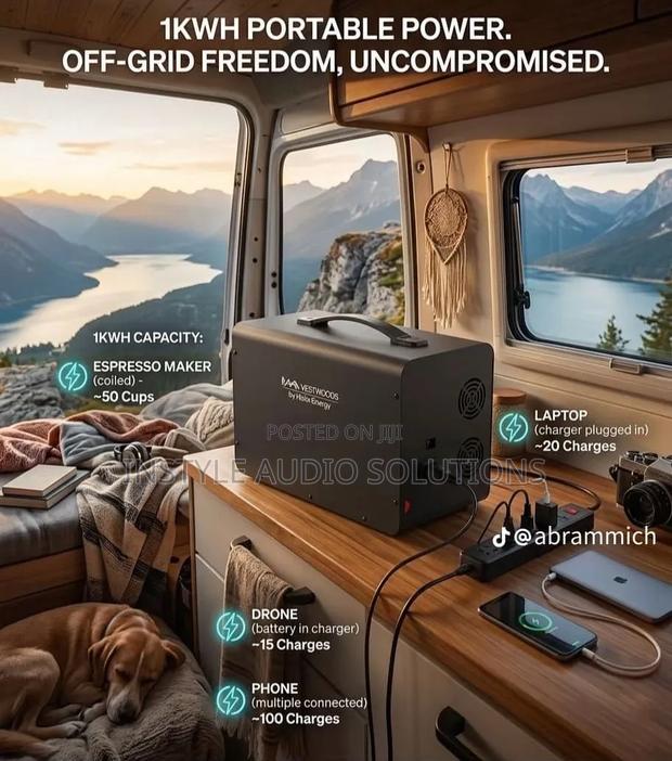 Vestwood 1kwh - 500w Portable Power Station for Home,Office Business