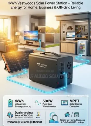 Vestwood Portable Power Station Plus 300w Solar Panel Free Pv Cable