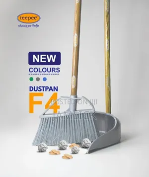 Teepee Stand-Up Dustpan Brush Set –B9