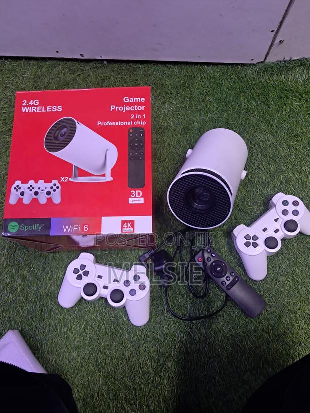 Hy300 Android 12 Projector + Retro Gaming Console With 2 Controllers - main view
