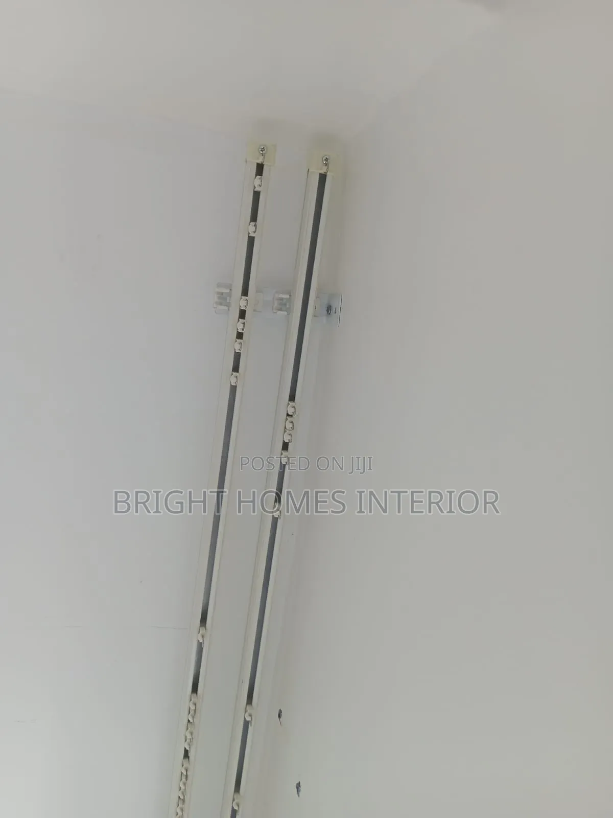 Ceiling Mounted Single Rails for Both Curtain and Sheer