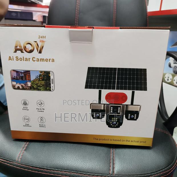 Aov 4 Lens 4g Solar Powered PTZ Dual-Panel CCTV - thumbnail 2