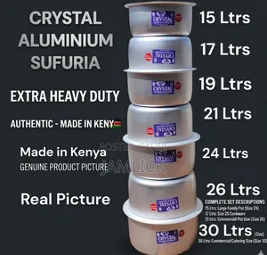 Heavy Crystal Aluminium Sufuria - B9