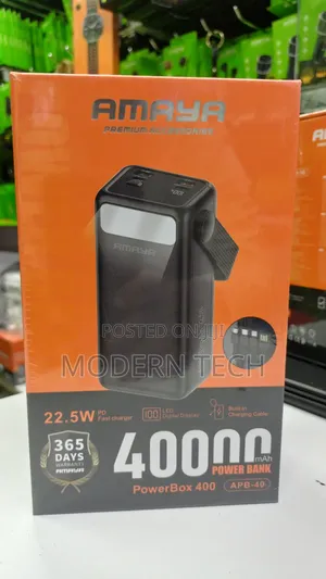 Amaya Apw-04 Portable Charger – 40000mah, 22.5w Fast Charge.