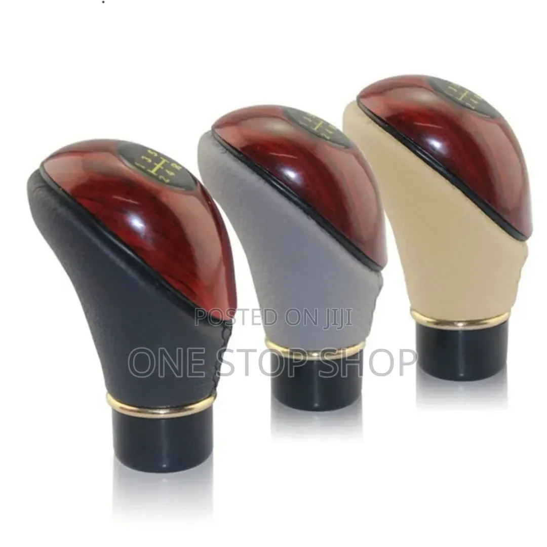 Pu Leather and Durable Artificial Wood Gear Shift Knob