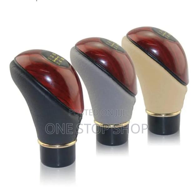 Pu Leather and Durable Artificial Wood Gear Shift Knob