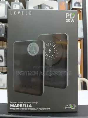 This Is a Levelo Marbella Magsafe Leather 10000mah Power Bank.