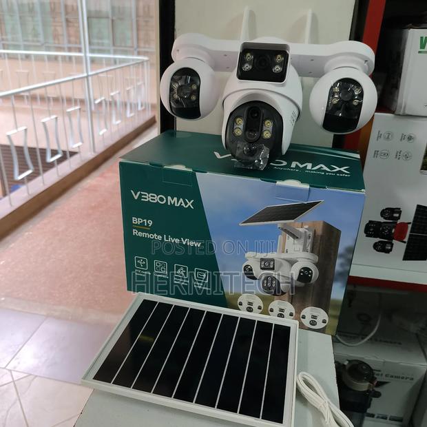 4g Solar PTZ Outdoor CCTV Camera for Outdoor Activities 4 Lens Solar