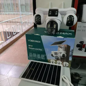 4g Solar PTZ Outdoor CCTV Camera for Outdoor Activities 4 Lens Solar