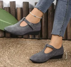 T-Strap Low Wedges Shoes