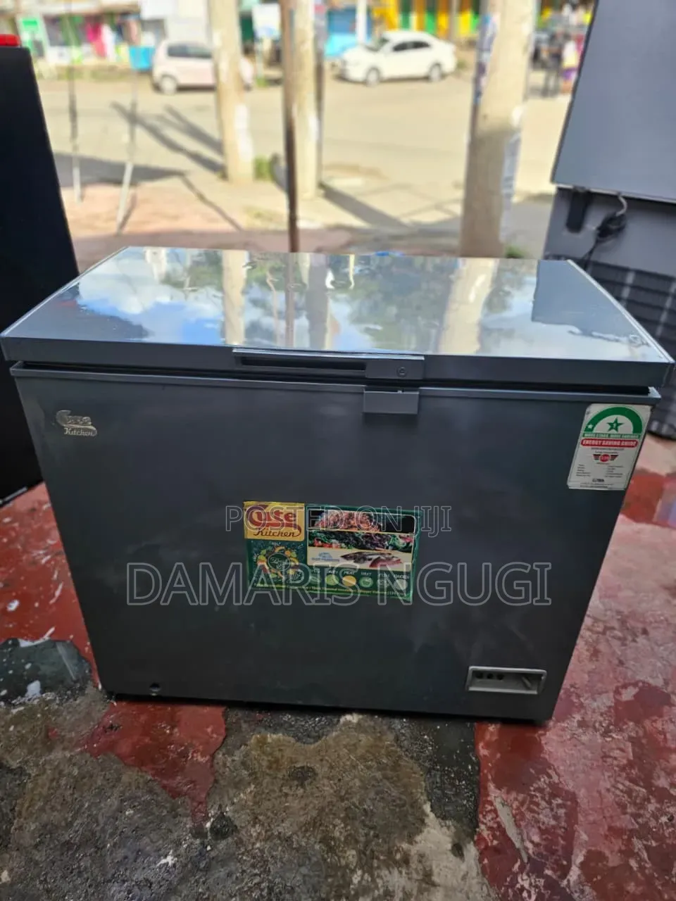 Gray Clean Deep Freezer
