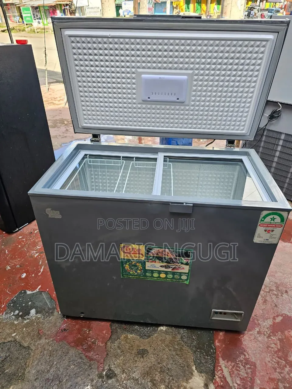 Gray Clean Deep Freezer