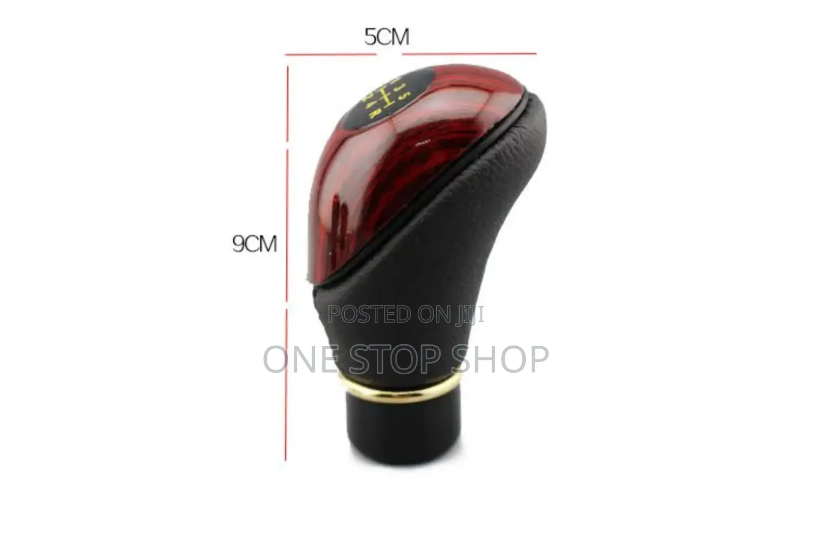 Manual Gear Shift Knob With Artificial Leather Stimulated Peach Wood