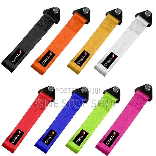 2pcs TRD Towing Strap With High Strength Steel Mounting Bracket - main view