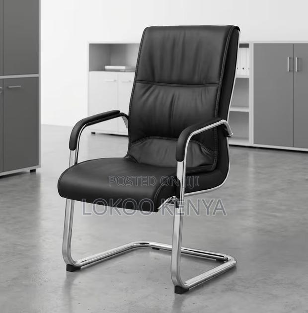 Office Chair; Leather Executive Office Waiting Chair