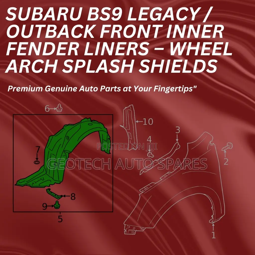 Subaru Bs9 Legacy/ Outback Inner Fender Liners / Arch Splash Shields