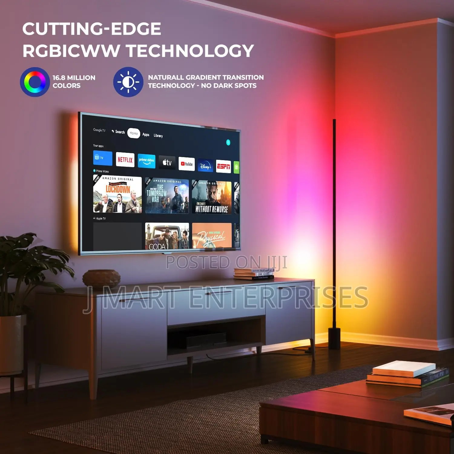 RGB Floor Lamp Smart Standing Lamp With Remote Control