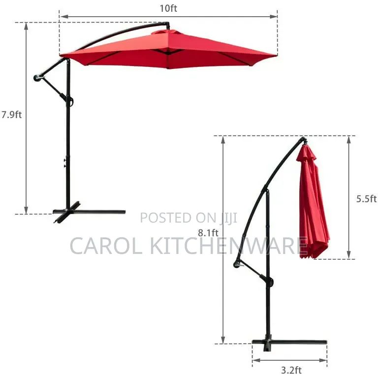 3 M Parasol Replaceable Cloth Garden Umbrella