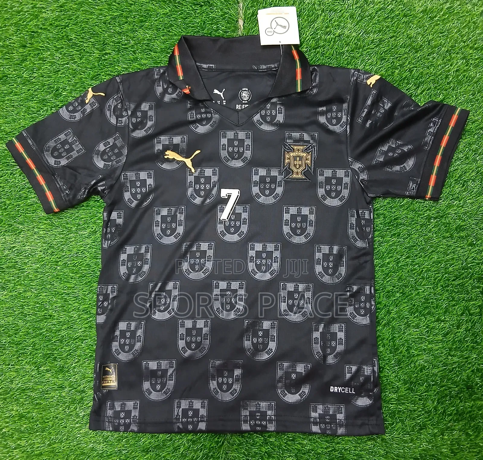 Ronaldo Portugal Black 2026 World Kit for Children - Jersey