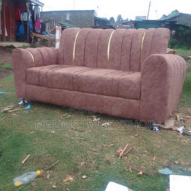 Brown Permanent Sofa Seat