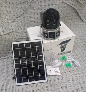 Solar Powered Outdoor V380 Dual Lens Wifi Camera( 360degrees)
